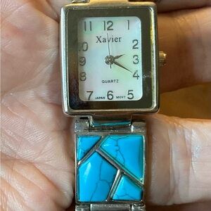 Xavier turquoise style quartz watch